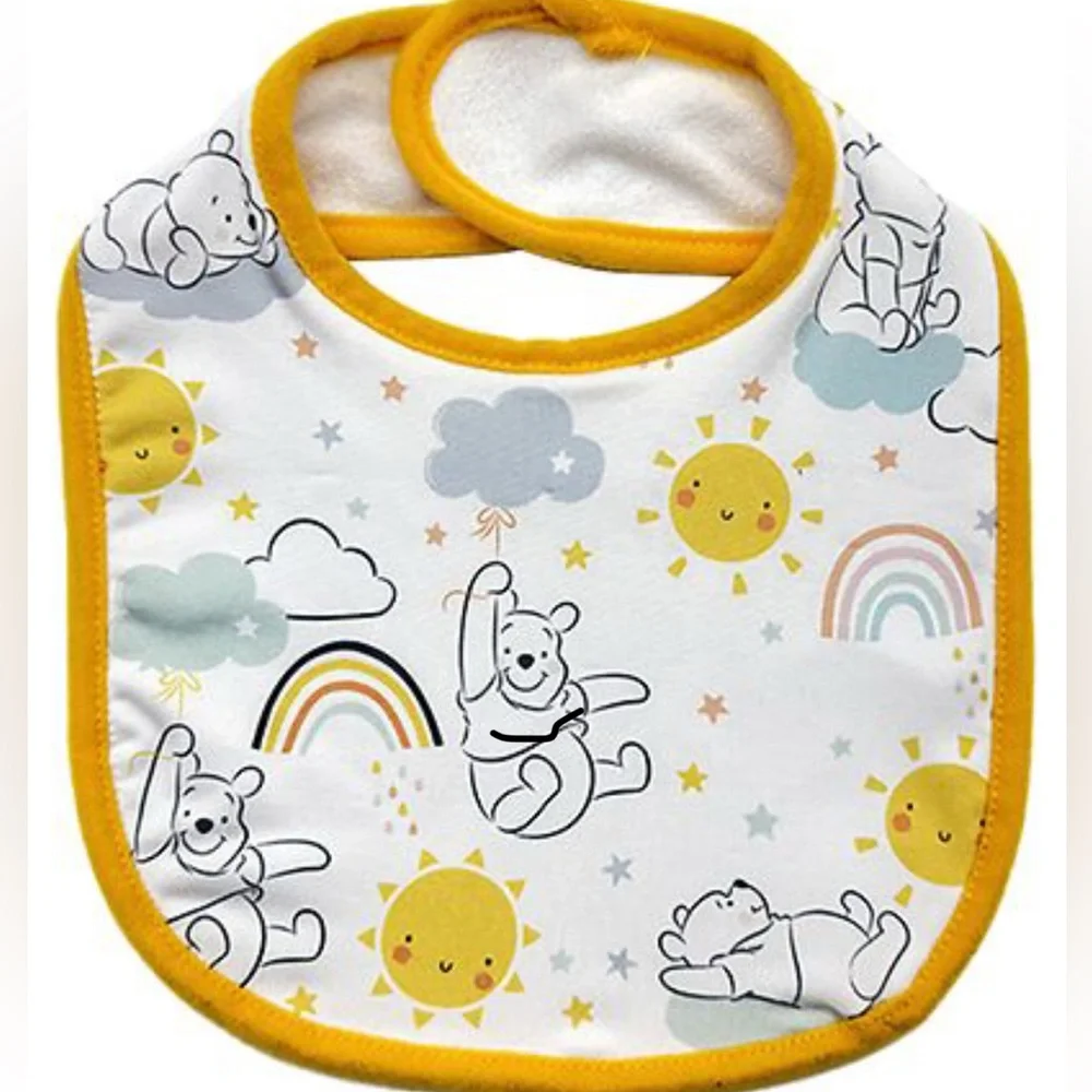 NWT Disney Baby Winnie The Pooh Piglet Infant Bibs 2 Pack Set Ages 0+